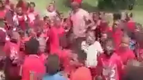 South African schoolchildren celebrate White genocide, chant, "Kill the Boer, kill the farmer."