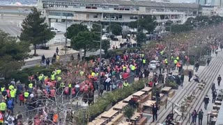 In Marseille, protesters showing Macron exactly what they think