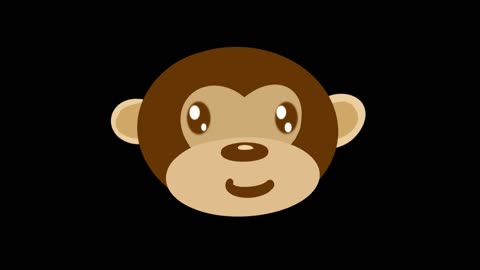 simple flat style small animal monkey mg animation