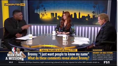 UNDISPUTED Skip Bayless reacts Bronny James talks NBA Draft projection at combine