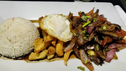 Lomo Saltado is a Peruvian chifa dish