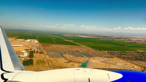 Southwest Airlines landing in Sacramento international airport.