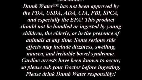 Dumb Water Commercial