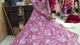 Radish peach party wear lehenga