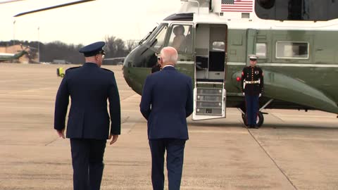 Pres. Biden returns from Kentucky after promoting his bipartisan infrastructure bill