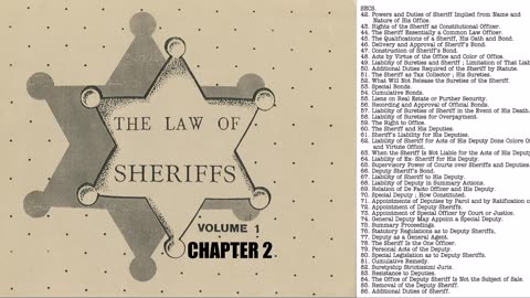 The Law of Sheriffs Chapter 2