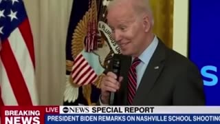 Biden jokes during Nashville school shooting conference