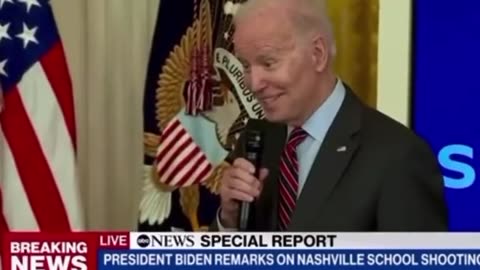 Biden jokes during Nashville school shooting conference