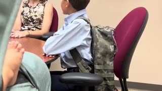 12-year old Colorado student smirks after getting kicked out of class