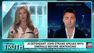J6 DEFENDANT JOHN STRAND SPEAKS WITH EMERALD ROBINSON BEFORE SENTENCING