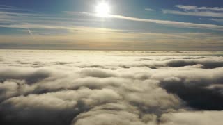 Aerial Shot Clouds Dawn Daylight Dusk Fog
