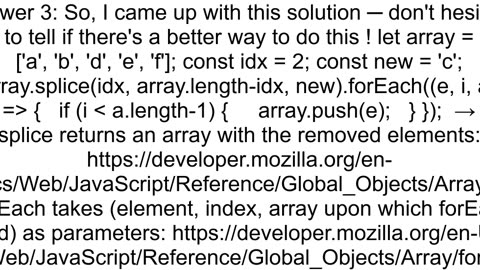 Insert an element at index and shift the tail of an array in Javascript