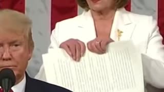 Nancy Pelosi ripping Trump's speech