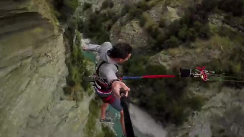 Extreme bungy Jumping with Cliff jump Shenanigans ! Play on in Newzealand!