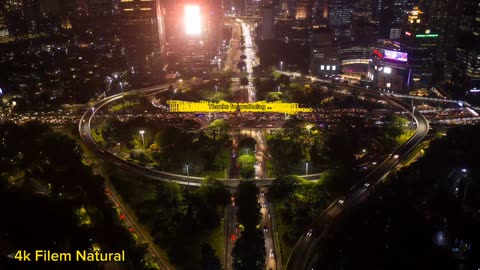 Aerial View city jakarta drone sound relaxing #relaxations #viewcity#shorts