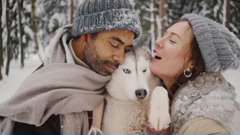 Man loving his dog kiss 💋