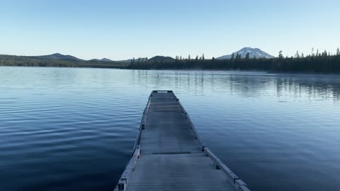 SOOTHING SILENCE, PEACE & TRANQUILITY @ Lava Lake Boat Dock at Sunrise! | 4K | Central Oregon