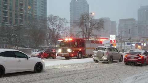 Winter Snow Storm in Toronto CANADA