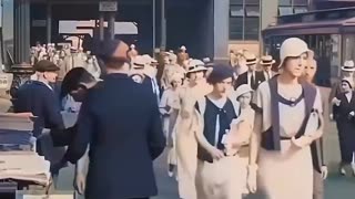 News Stand in New York City 1930 in Color