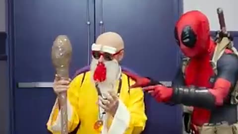 Just Deadpool & Master Roshi having a bonding moment 🤣