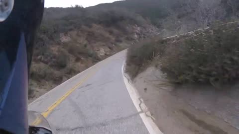 GMR Glendora Mountain Road backside uphill helmet cam Ducati Panigale 1199 Tri-color Dec 2015