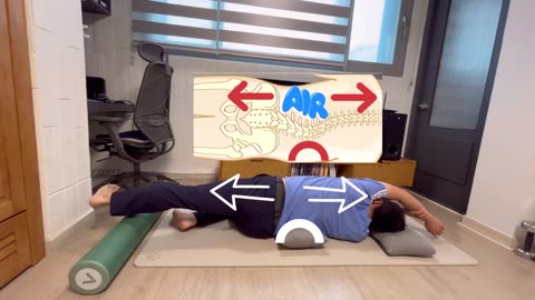 Scoliosis Exercise in Side Lying (For Lumbar Curve on right side)