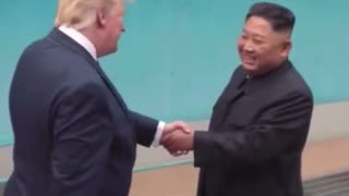 President Trump walks into North Korea!