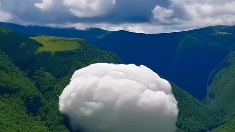 Did this cloud fall on the hillside and fall behind?🤍