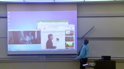 Math Professor Fixes Projector Screen