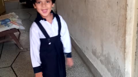 Rameen's first day for school