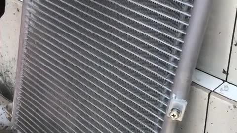 Why is the car radiator cleaned so dirty?