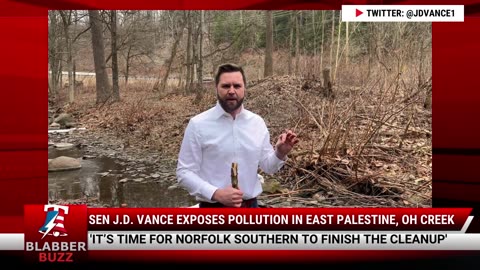 Sen J.D. Vance Exposes Pollution In East Palestine, OH Creek