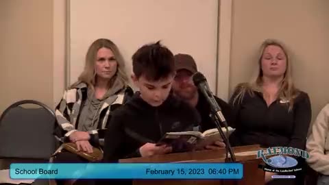 Warning 11 year old boy and his father read pornographic smut from his middle school library