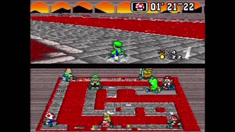 Super Mario Kart - 150cc Flower Cup (Actual SNES Capture)