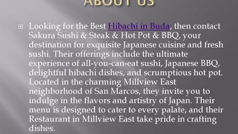 Best Hibachi in Buda