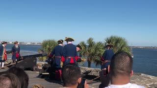 Cannon Shooting off the Fort at St. Augustine, FL