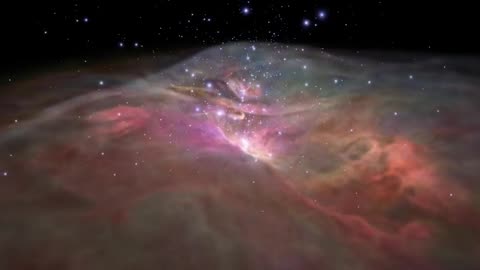 Flight Through Orion Nebula in Visible and Infrared Light 3.4K