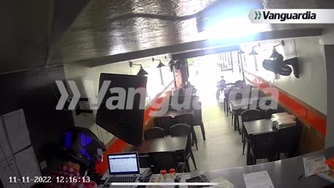 Video registró atraco en un restaurante de Floridablanca
