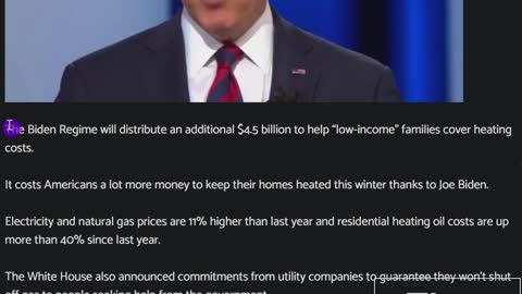 Biden Uses Middle-Class Taxes To Pay Heating BIlls of The Under Employed