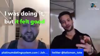 Tristan Tate shows you exactly who he is which is a sexual abuser.