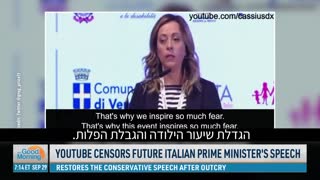 יוטיוב הסירה (והחזירה) נאום של ראש ממשלת איטליה הנכנסת