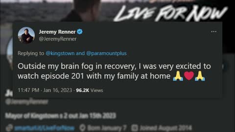 Actor Jeremy Renner says he is home from the hospital after snowplow accident