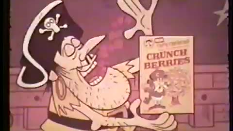 Cap'n Crunch Crunchberries 1960s Cereal Box Tv Commercial
