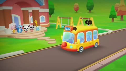 Baby Panda School Buss Out Of Petrol