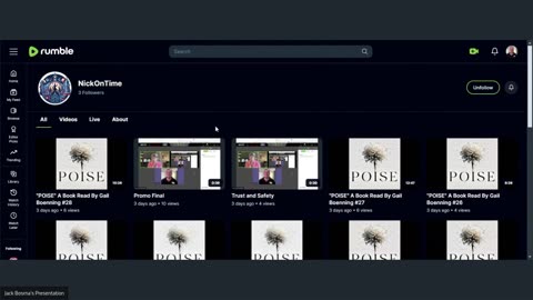https://rumble.com/user/NickOnTime And https://rumble.com/register/NickOnTime