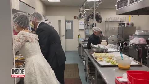 Bride Serves Wedding Food to Homeless in Her Gown