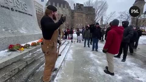 Canadian Veteran tells CBC reporter to go away! - Freedom Convoy 2022