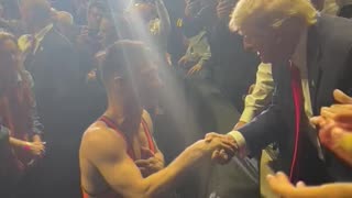 Donald Trump Showing Love to the People at the 2023 NCAA Wrestling Championships