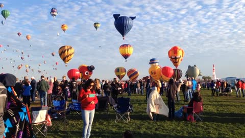 Hot Air Balloons Light Up the Sky.