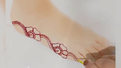 simple mehndi design 1 foot kashee mehndi design 2023